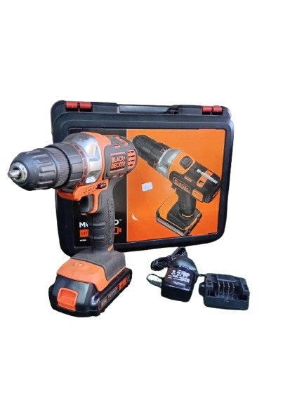 BLACK + DECKER CORDLESS DRILL 18 V